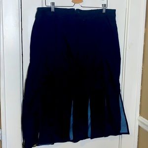Lane Bryant Dark Denim Fringed Skirt